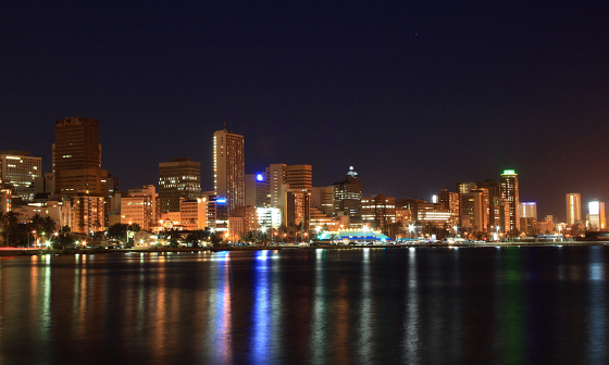 Night time in Durban, South Africa