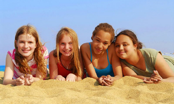 Girls on Beach